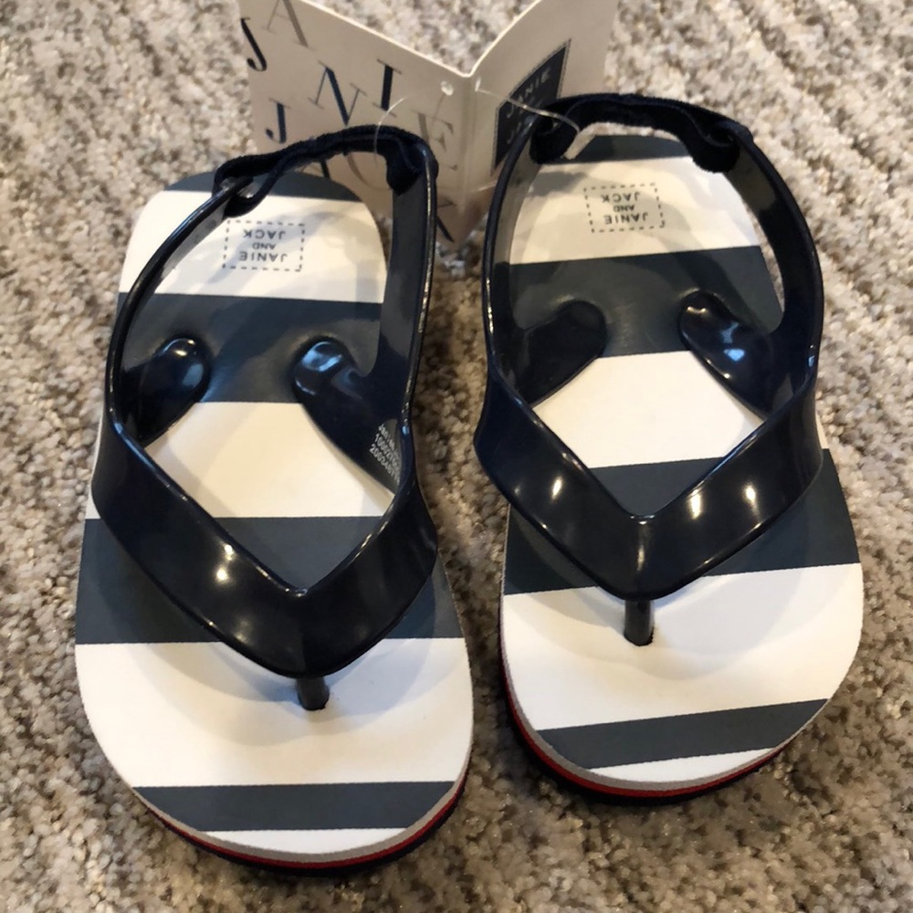 Janie and Jack red white blue sandal unisex NWT